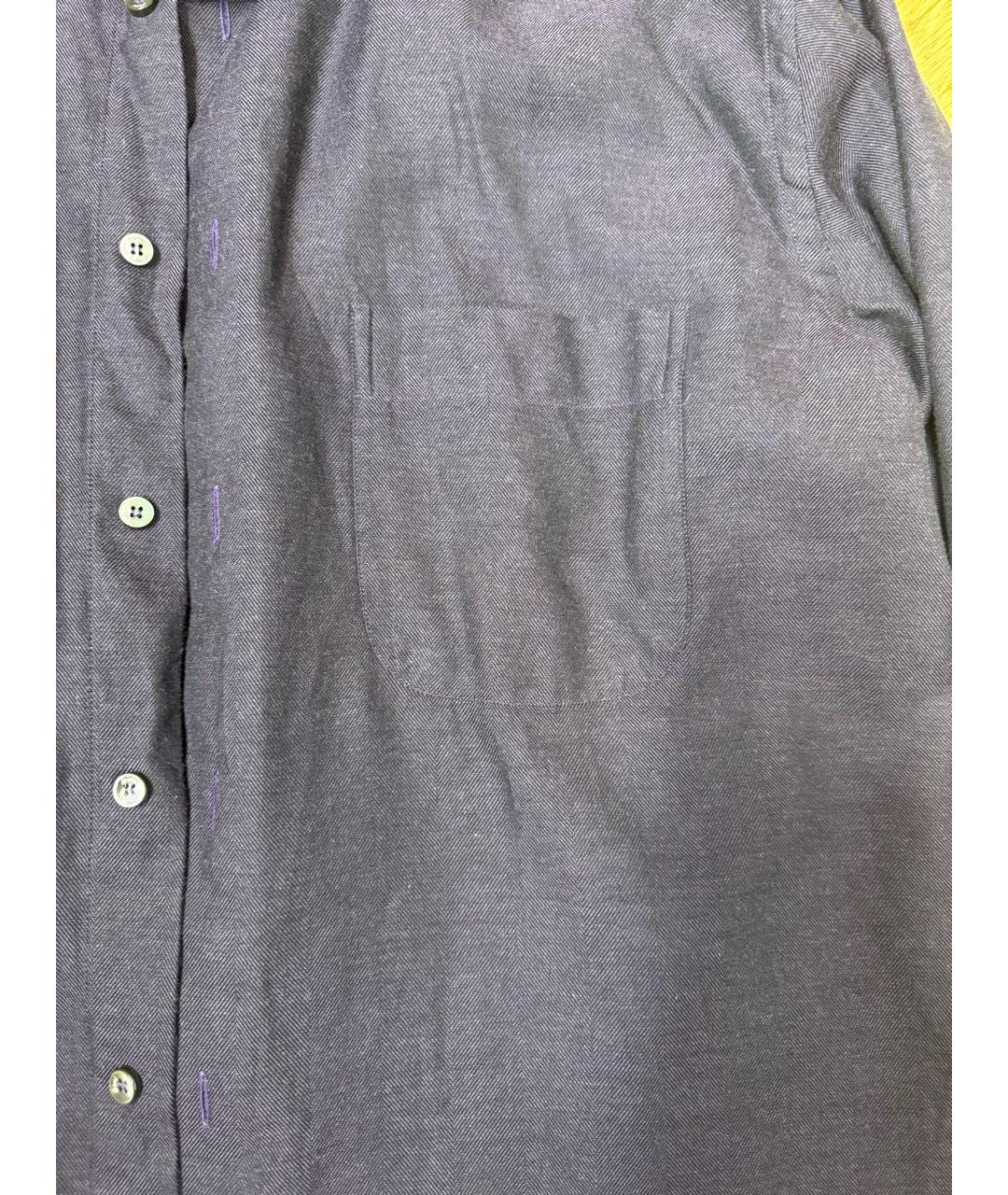 BRIONI Фиолетовая хлопковая классическая рубашка, фото 4