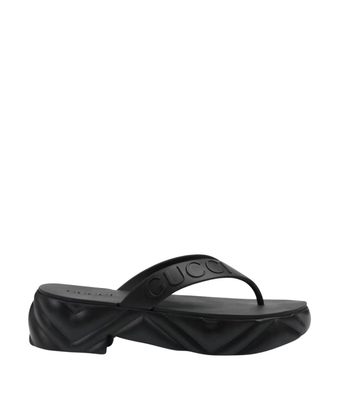GUCCI Черные шлепанцы, фото 1