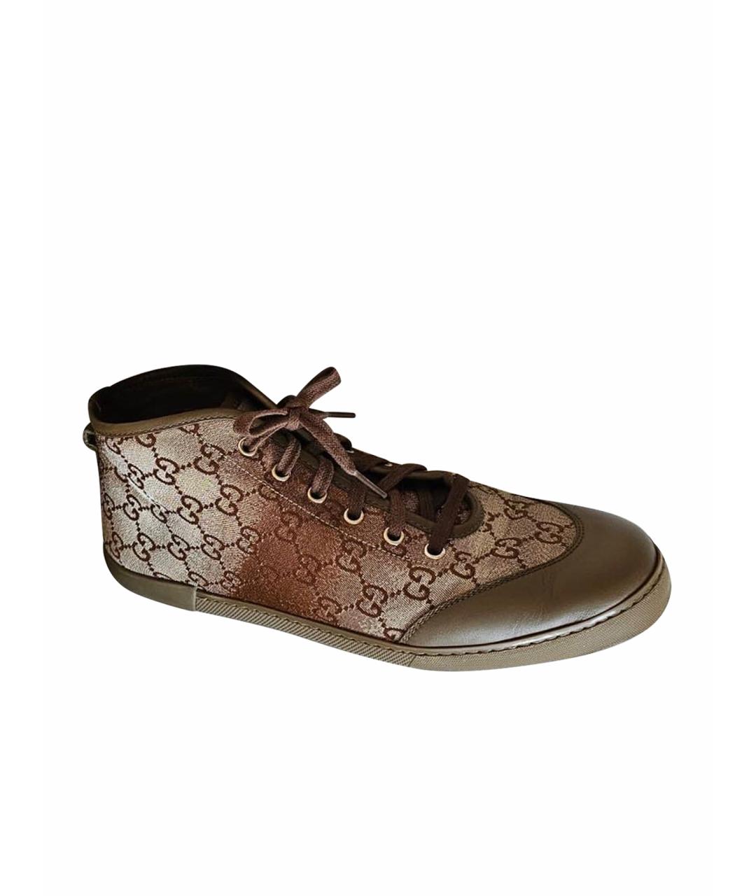 GUCCI Бежевые кеды, фото 1