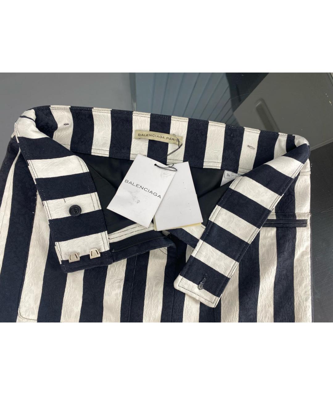 BALENCIAGA Черная хлопко-эластановая юбка мини, фото 3