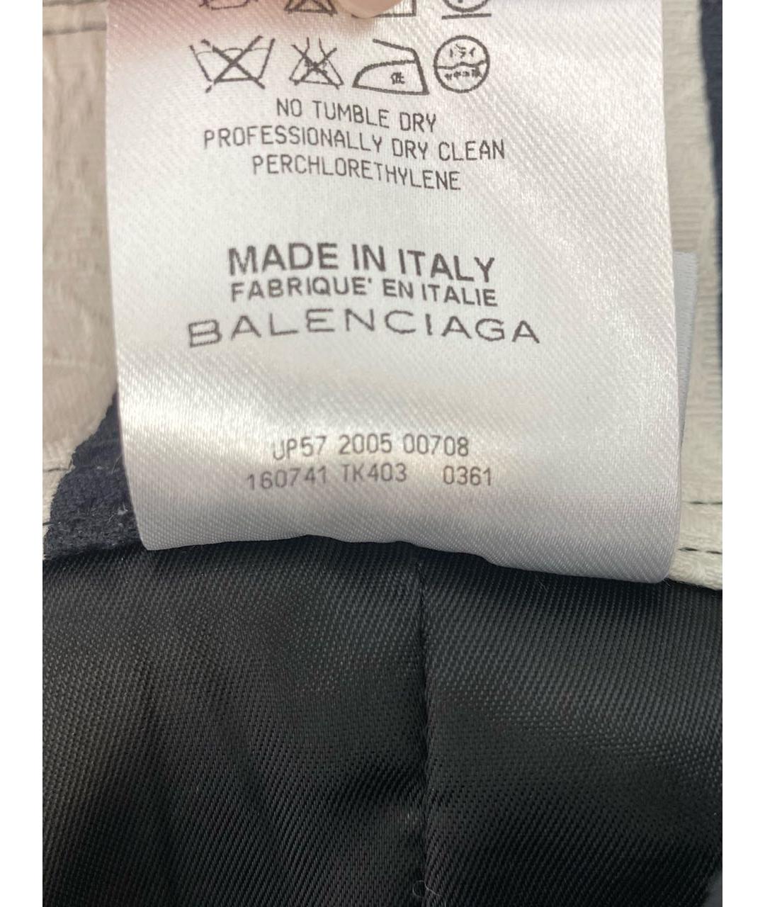 BALENCIAGA Черная хлопко-эластановая юбка мини, фото 8