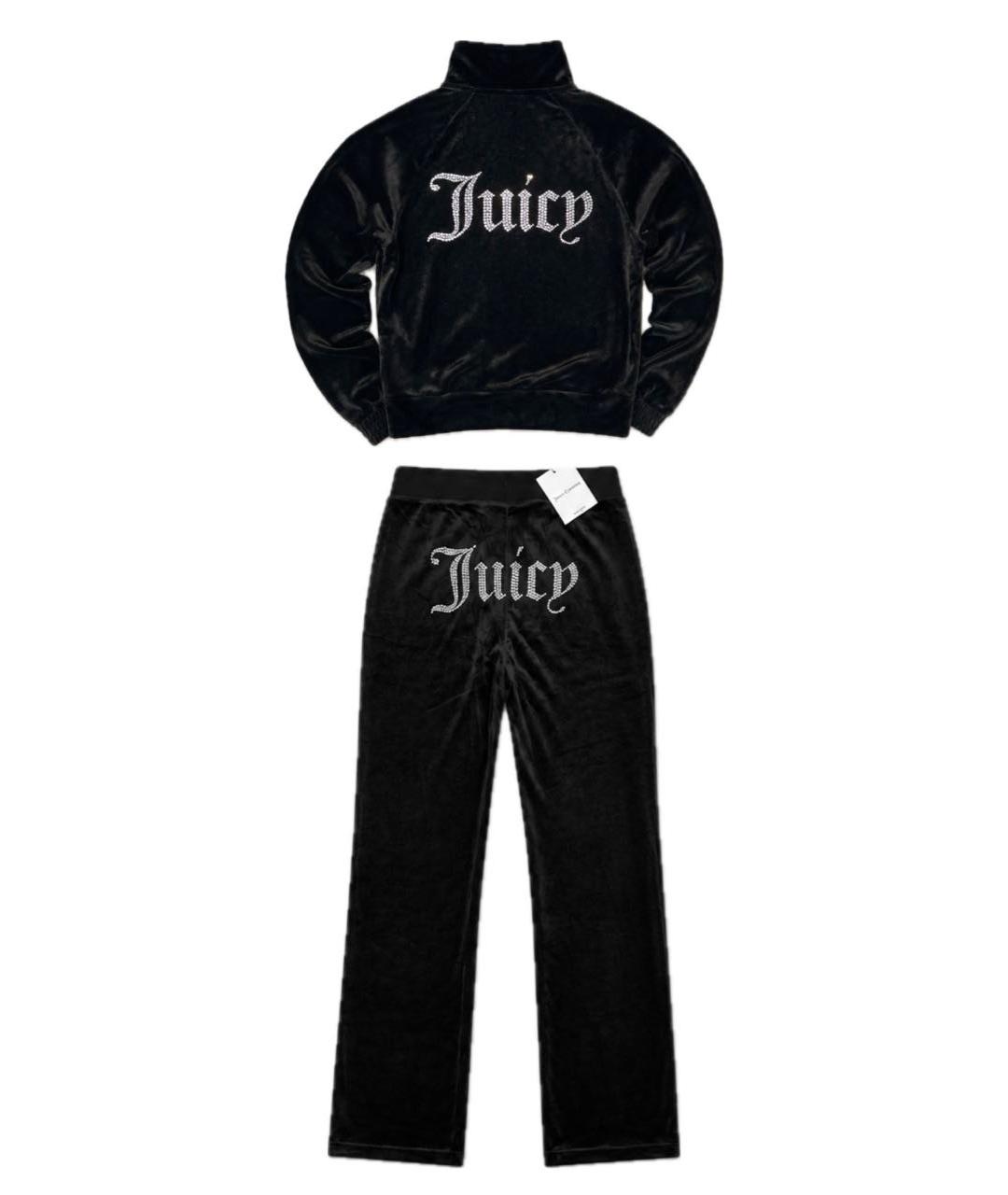 JUICY COUTURE Черный велюровый костюм с брюками, фото 9