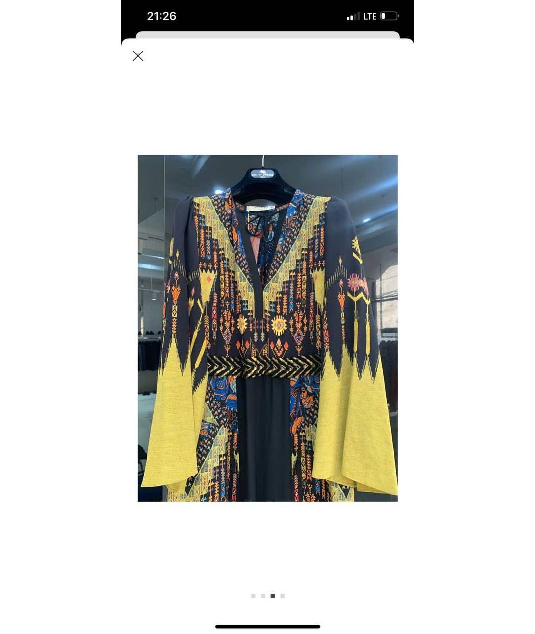 ETRO Мульти шелковое вечернее платье, фото 3