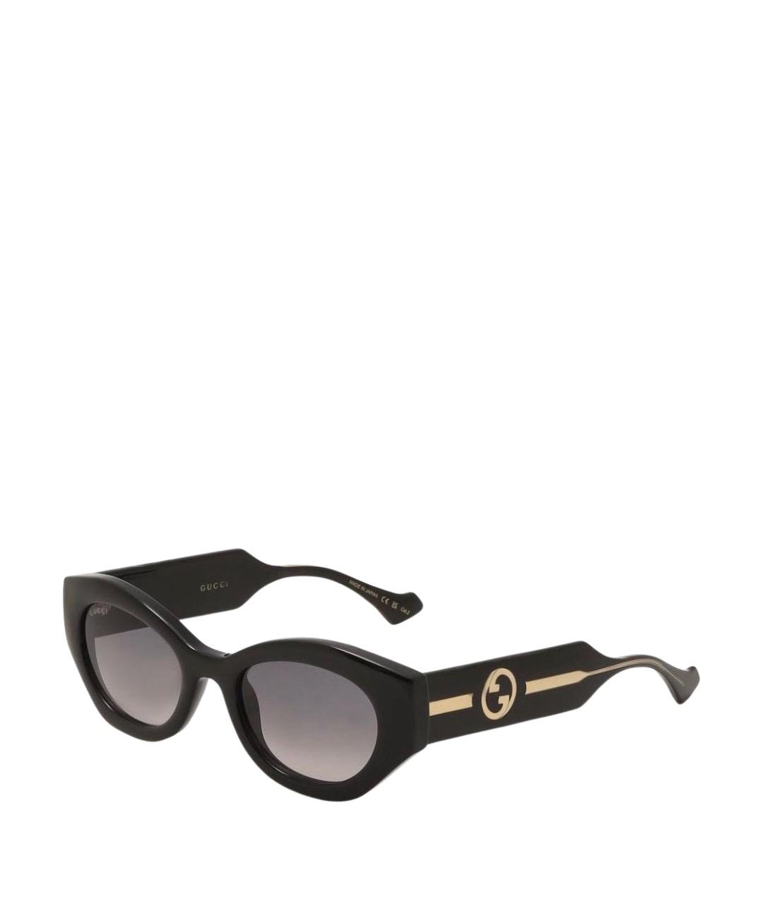 GUCCI Черные пластиковые солнцезащитные очки, фото 1