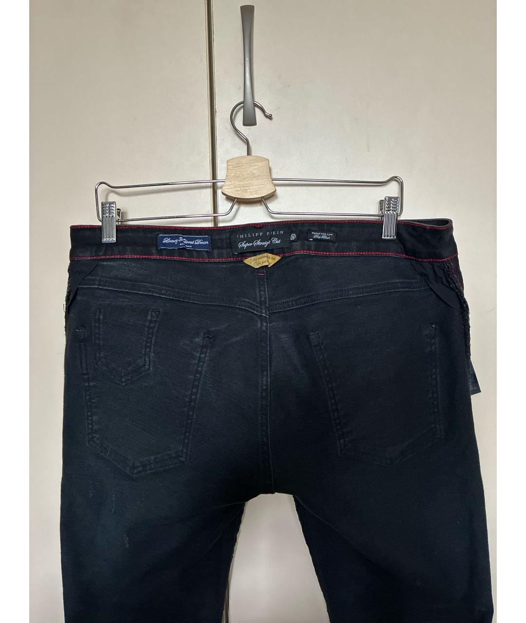 PHILIPP PLEIN Черные хлопковые джинсы скинни, фото 3
