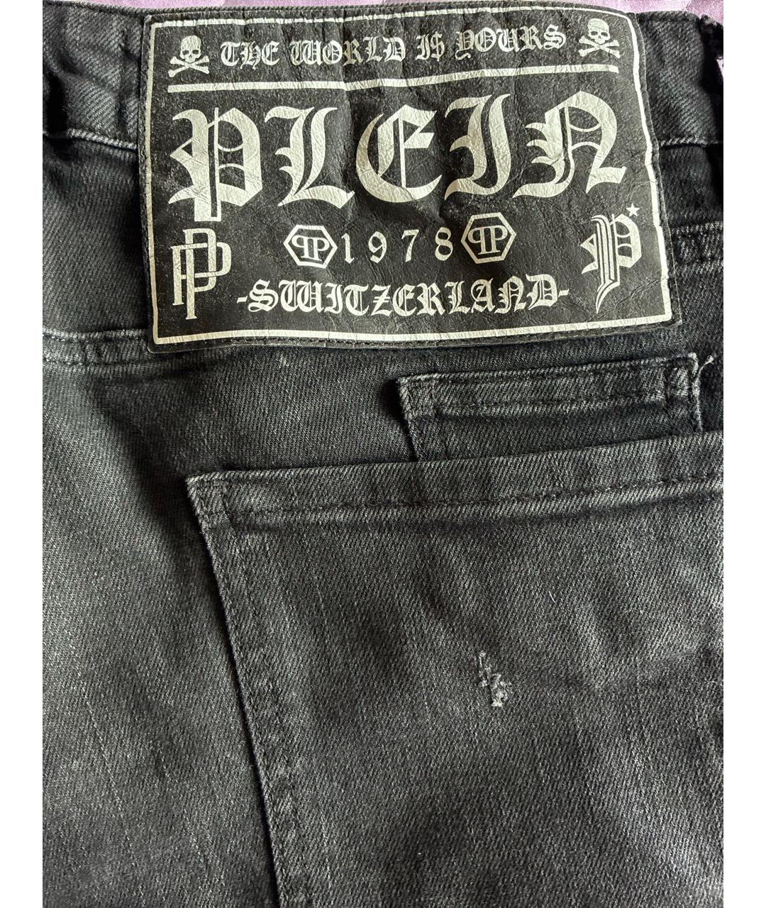 PHILIPP PLEIN Черные хлопковые джинсы скинни, фото 6