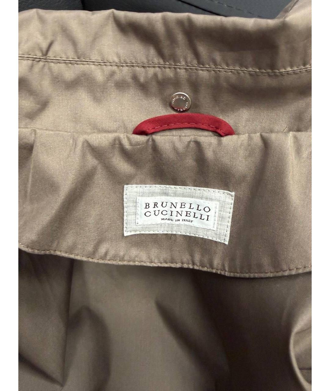 BRUNELLO CUCINELLI Бежевая шелковая куртка, фото 6