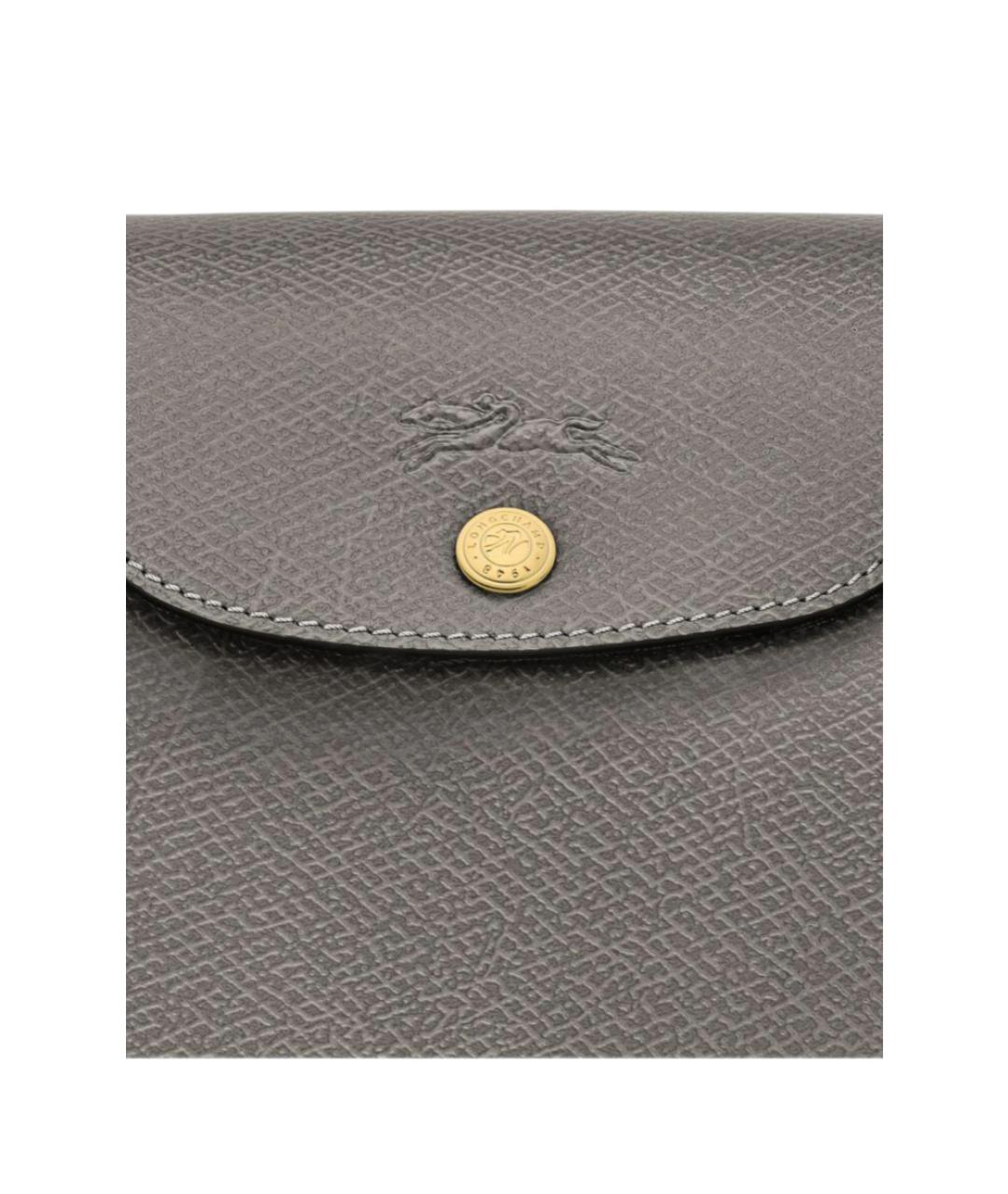 LONGCHAMP Серая кожаная сумка тоут, фото 5