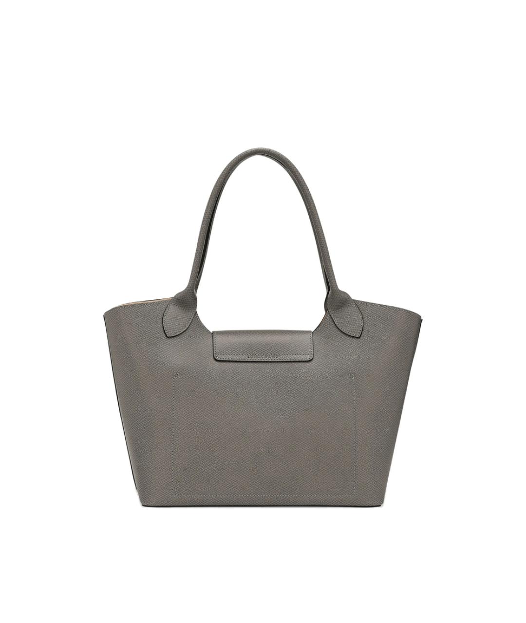 LONGCHAMP Серая кожаная сумка тоут, фото 2