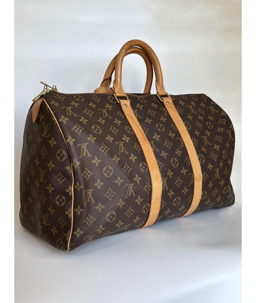 LOUIS VUITTON Коричневая дорожная/спортивная сумка, фото 3
