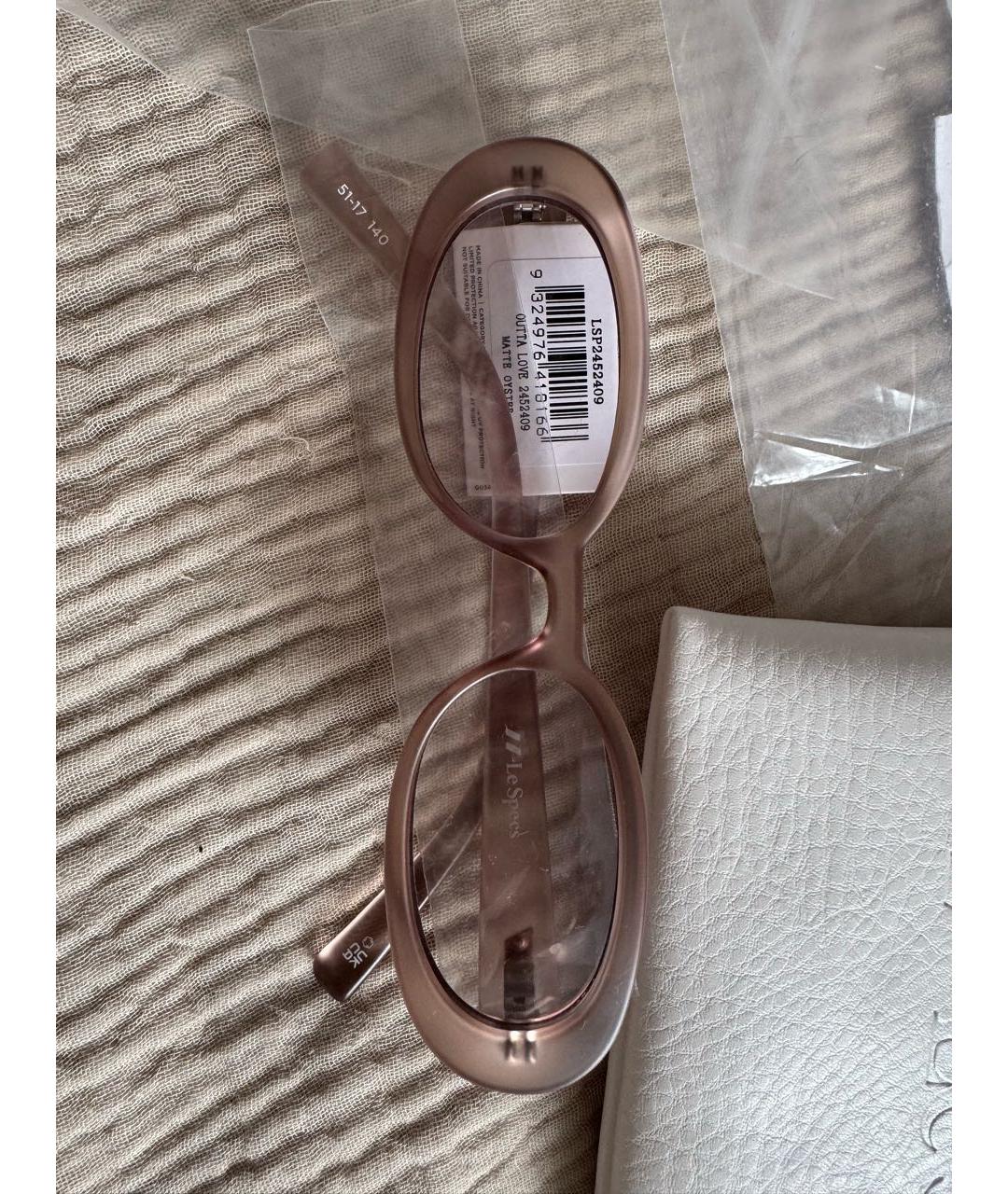 LE SPECS Розовые пластиковые солнцезащитные очки, фото 2