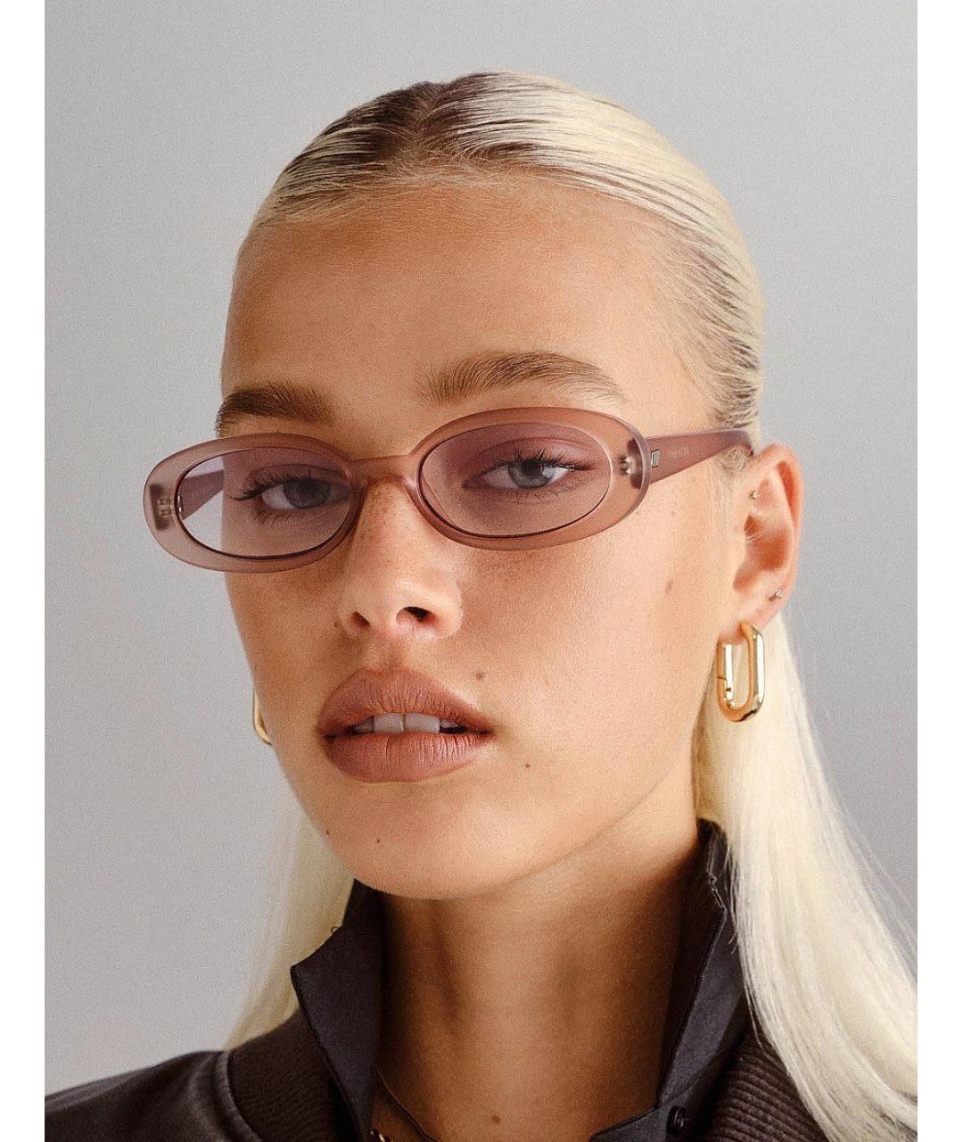 LE SPECS Розовые пластиковые солнцезащитные очки, фото 8
