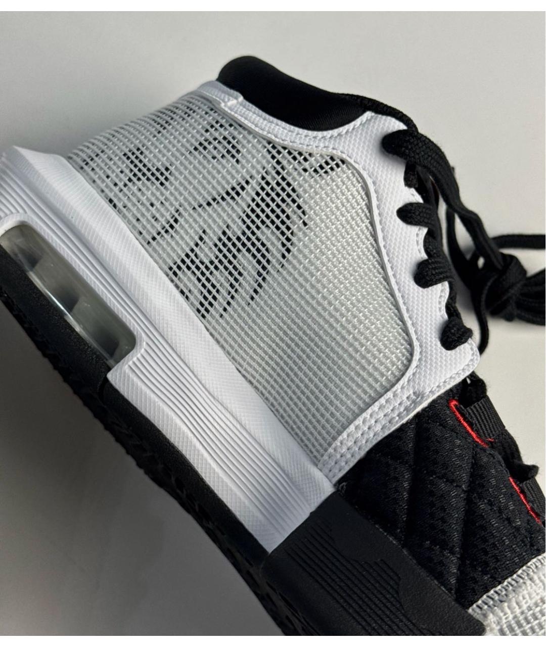 NIKE Белые текстильные низкие кроссовки / кеды, фото 7