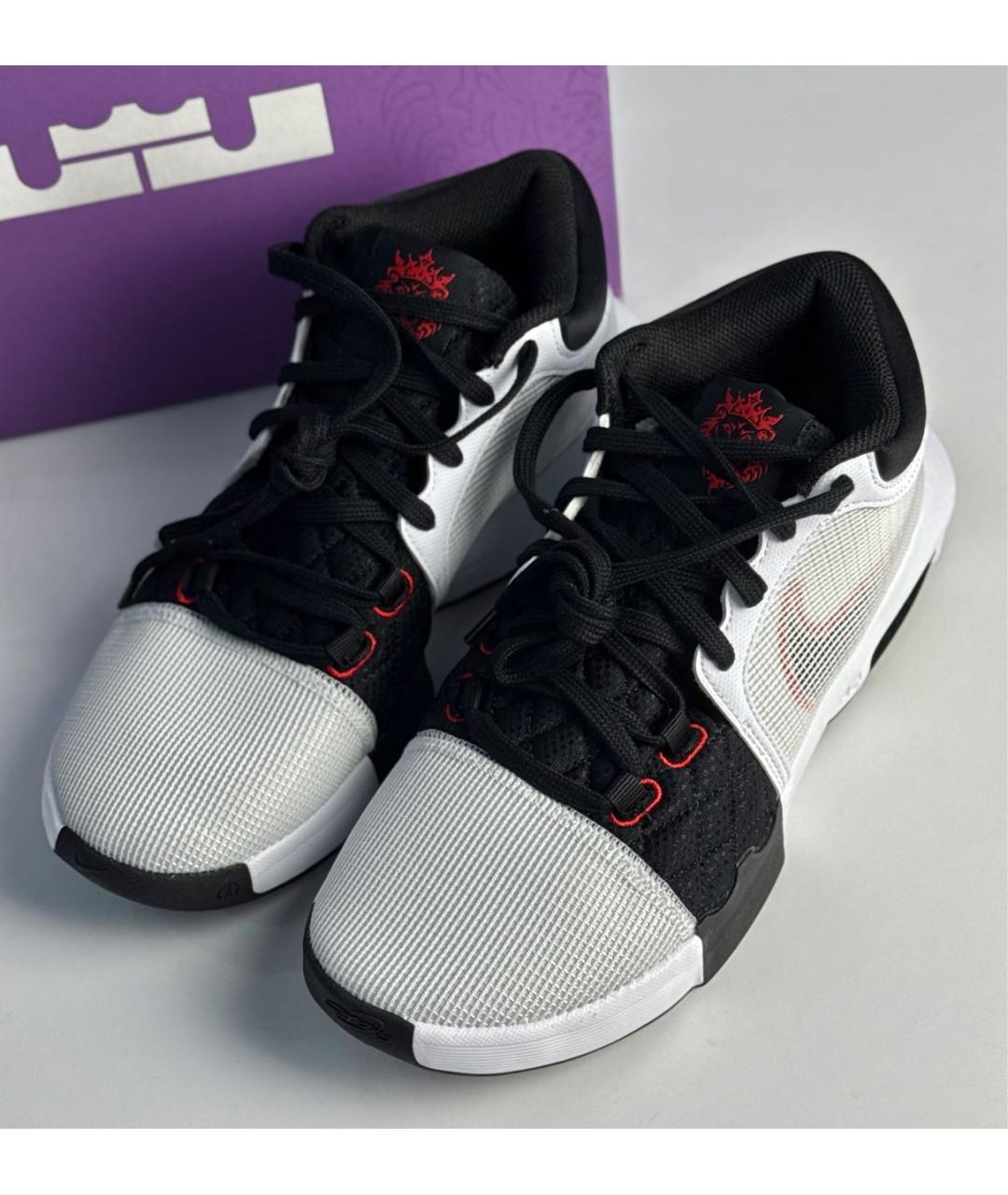 NIKE Белые текстильные низкие кроссовки / кеды, фото 2