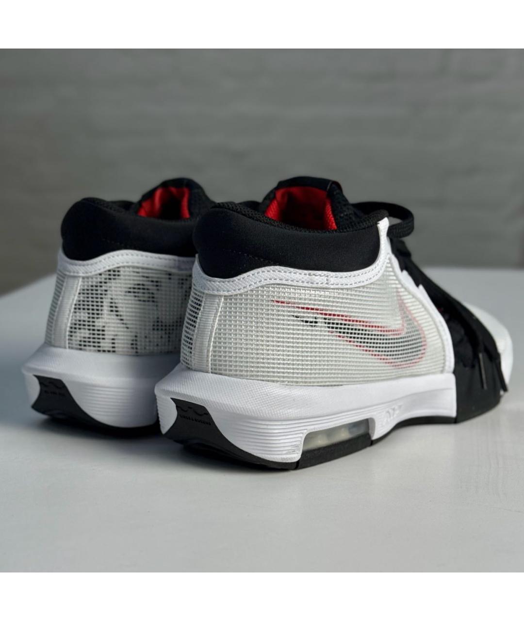 NIKE Белые текстильные низкие кроссовки / кеды, фото 4
