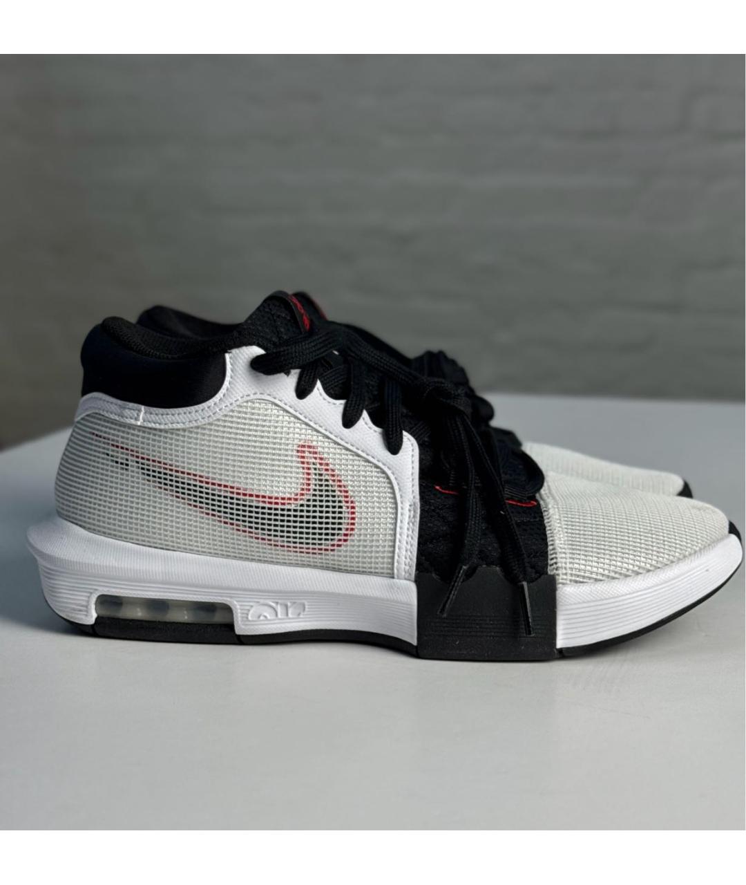 NIKE Белые текстильные низкие кроссовки / кеды, фото 9