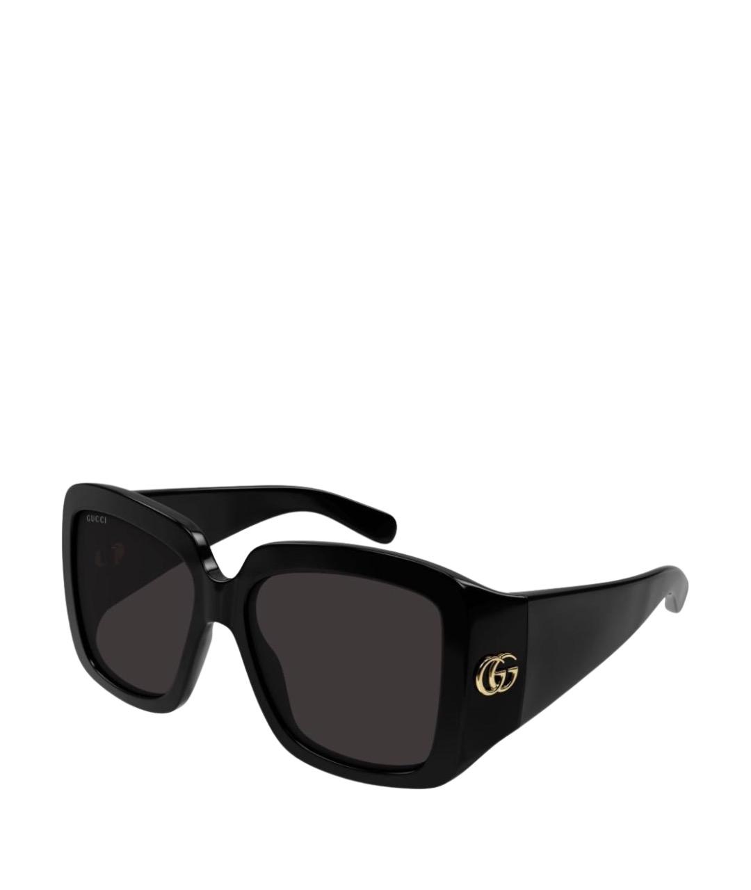 GUCCI Черные пластиковые солнцезащитные очки, фото 1