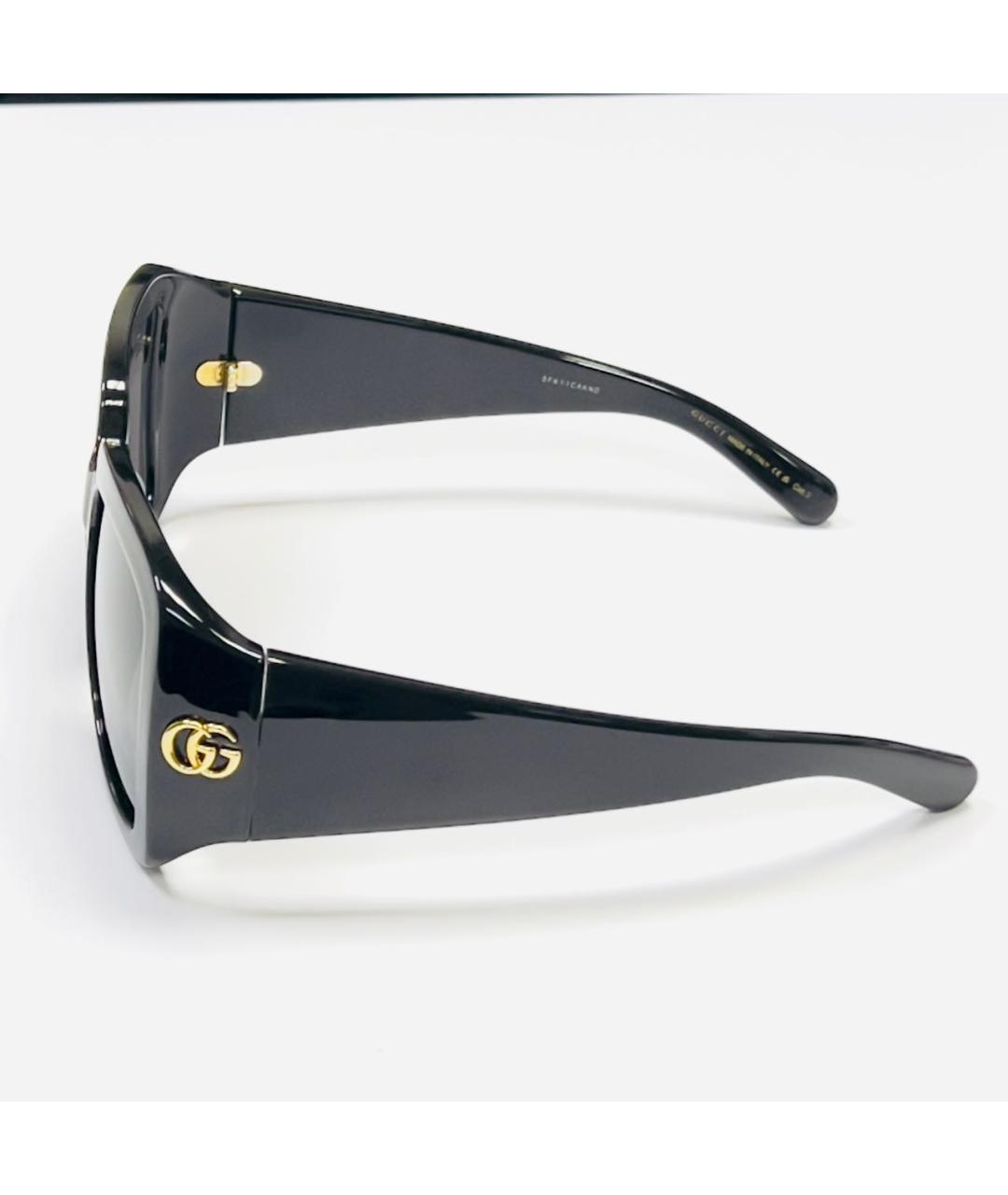 GUCCI Черные пластиковые солнцезащитные очки, фото 7