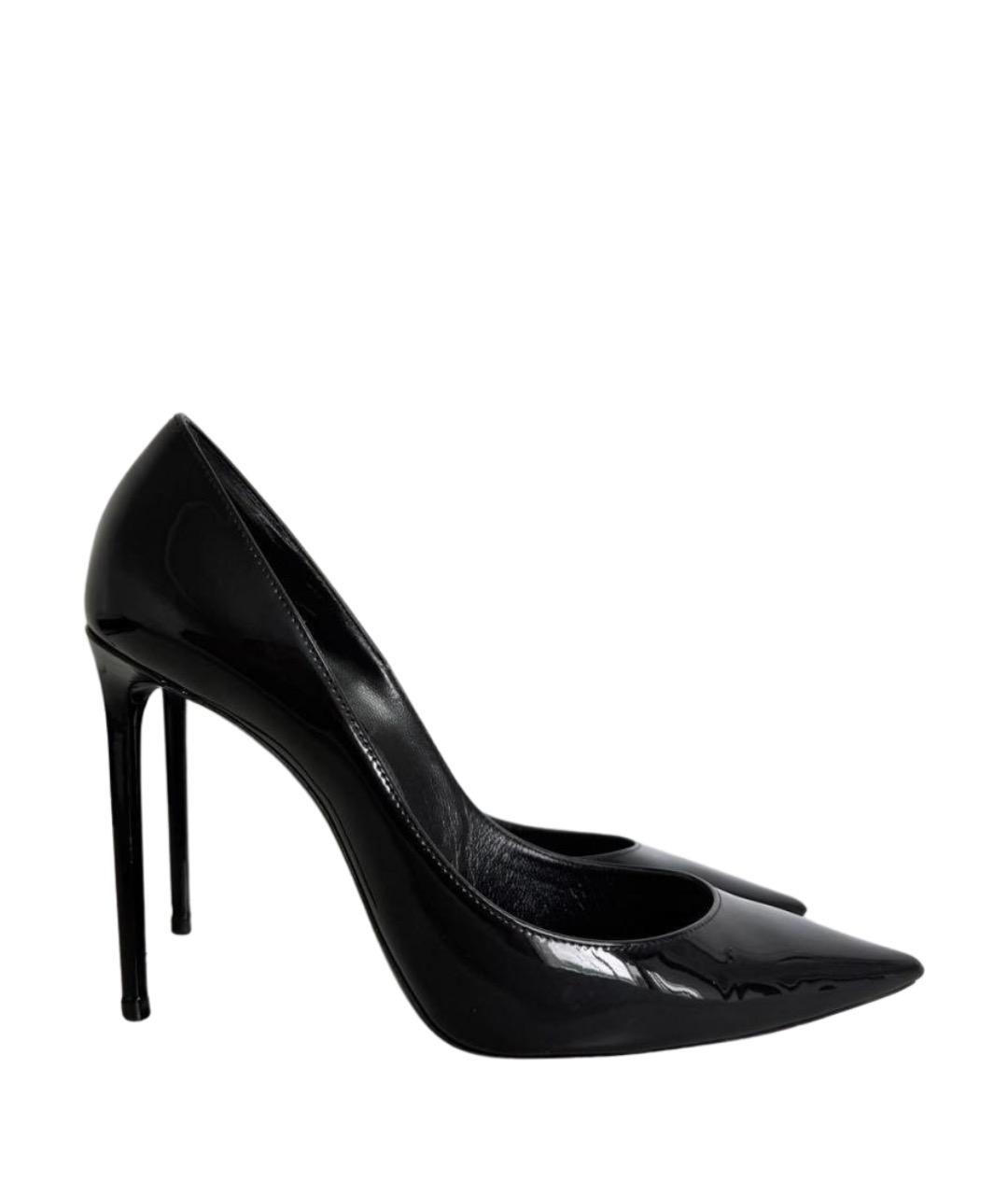 SAINT LAURENT Черные туфли из лакированной кожи, фото 1