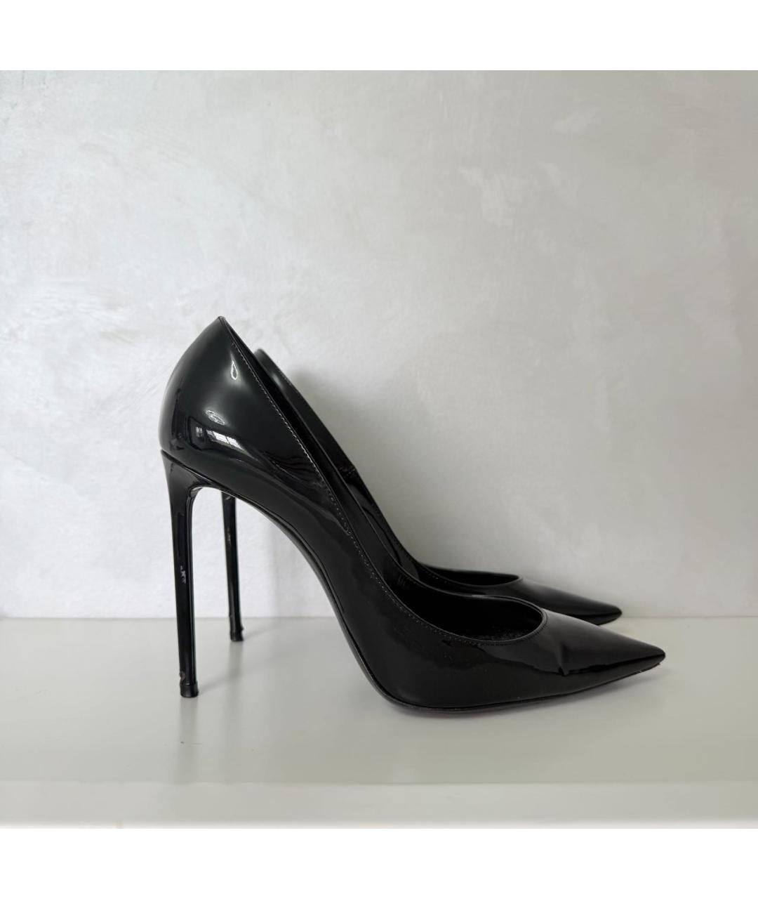 SAINT LAURENT Черные туфли из лакированной кожи, фото 2