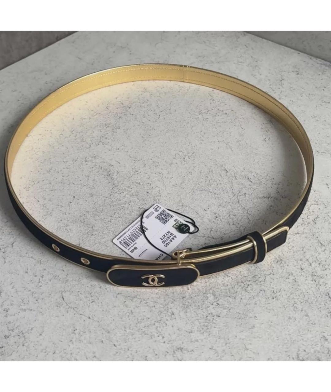 CHANEL Черный ремень, фото 3