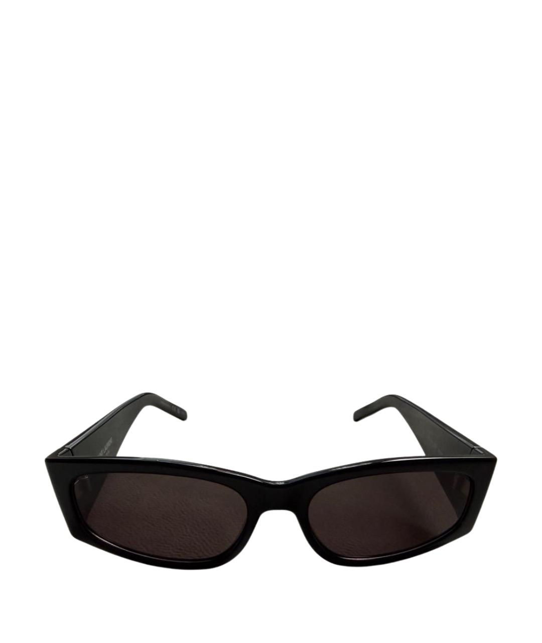 SAINT LAURENT Черные пластиковые солнцезащитные очки, фото 1