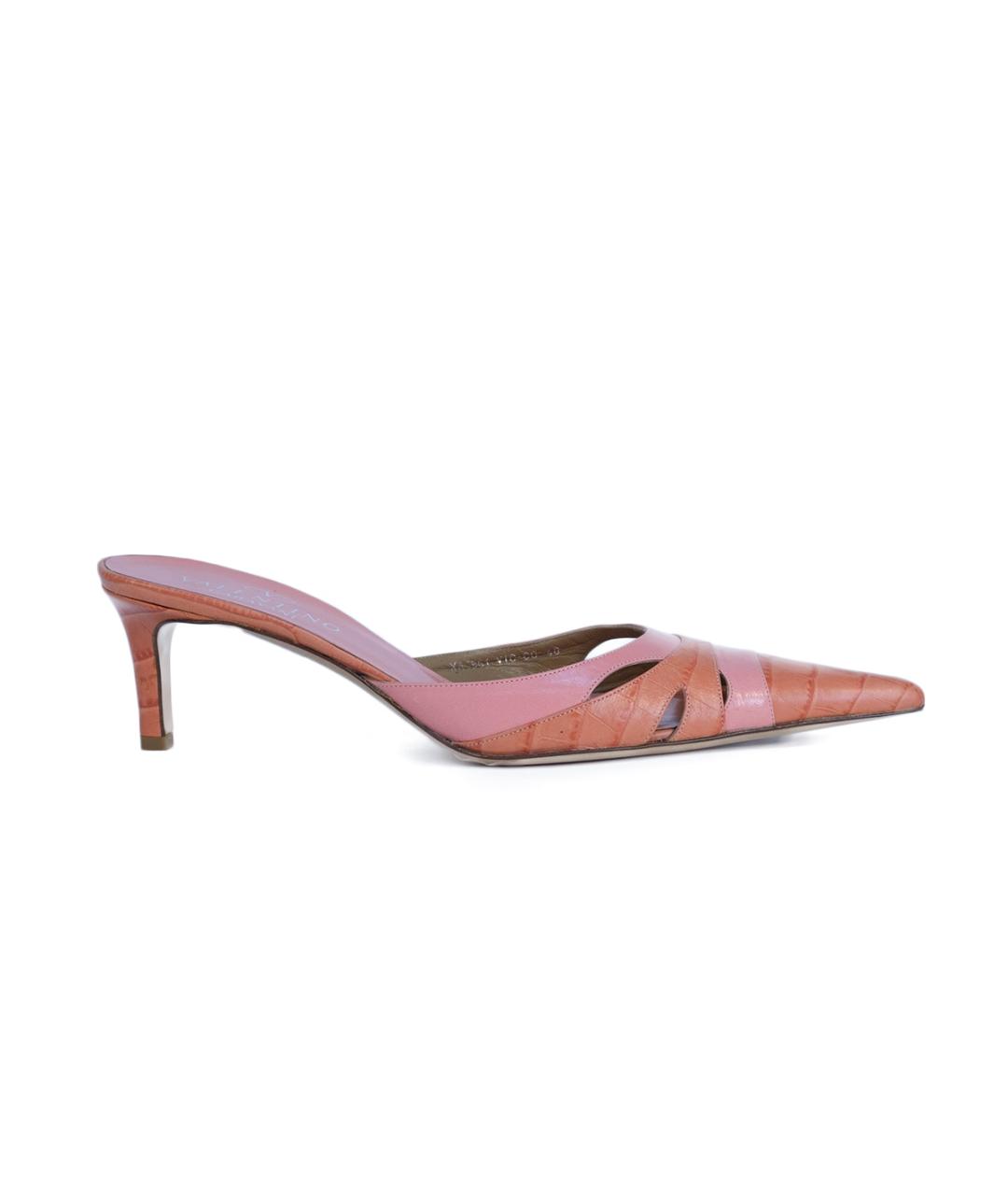 VALENTINO Розовые кожаные туфли, фото 8