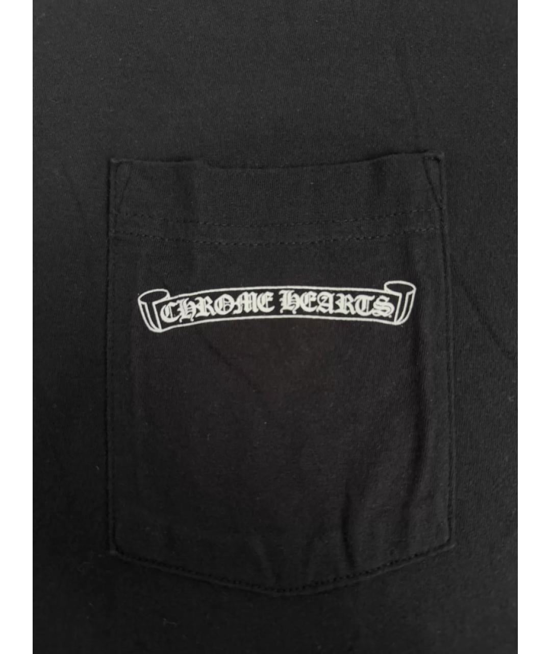 CHROME HEARTS Черная хлопковая футболка, фото 4