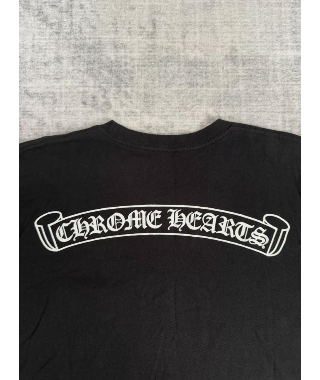 CHROME HEARTS Черная хлопковая футболка, фото 3