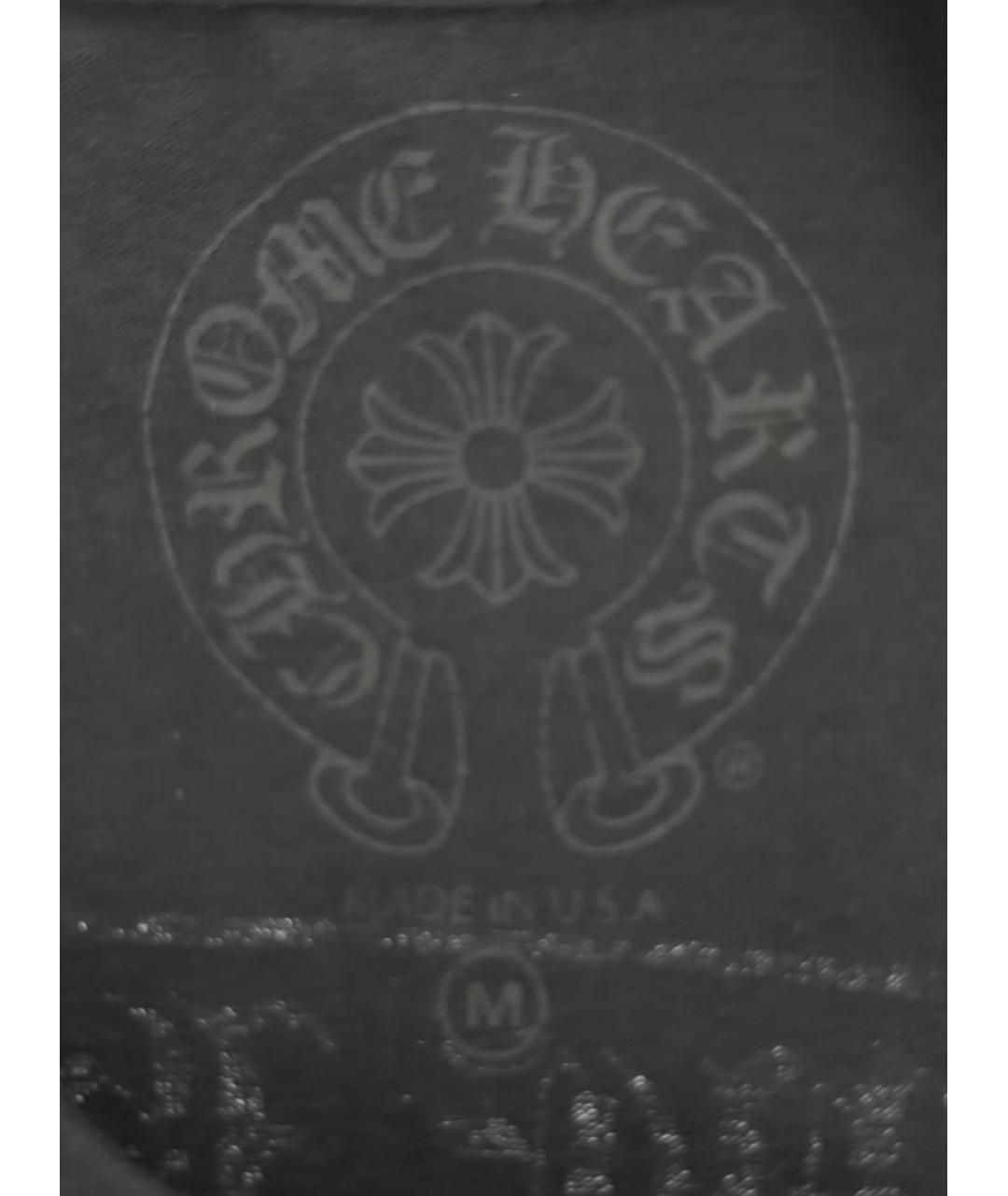 CHROME HEARTS Черная хлопковая футболка, фото 5