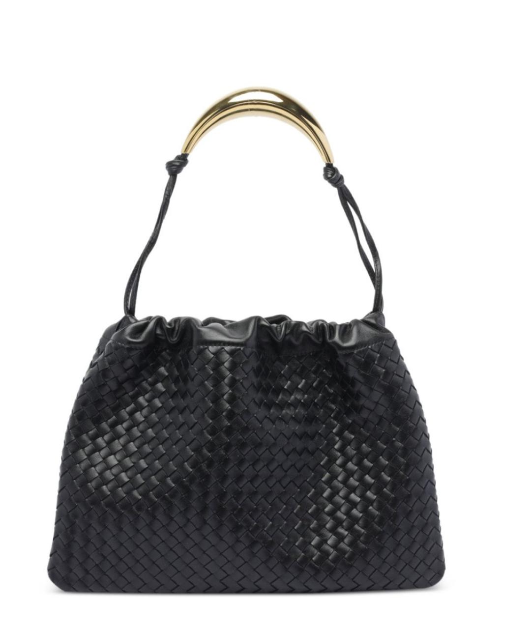 BOTTEGA VENETA Черная кожаная сумка через плечо, фото 2