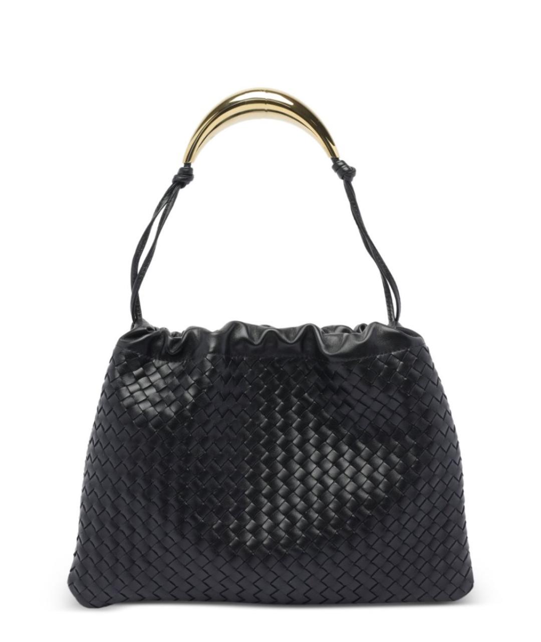 BOTTEGA VENETA Черная кожаная сумка через плечо, фото 1