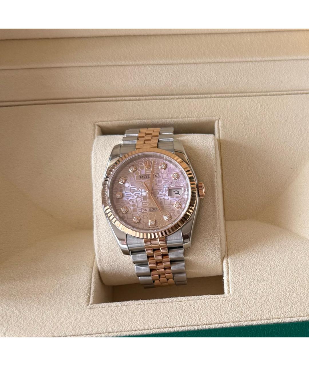 ROLEX Розовые часы из розового золота, фото 4