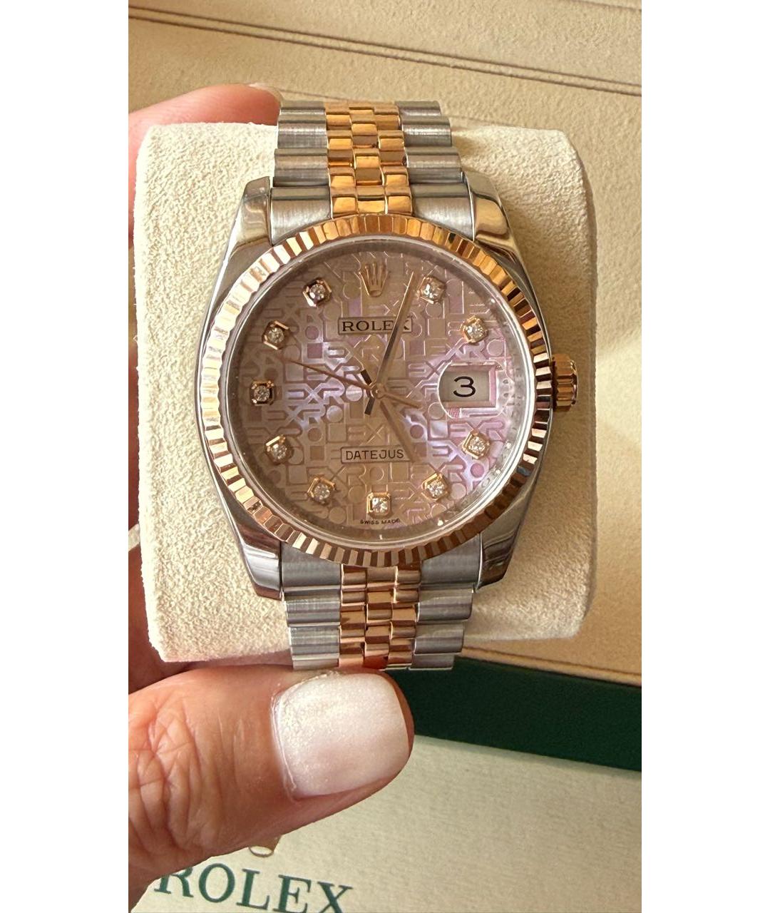 ROLEX Розовые часы из розового золота, фото 5