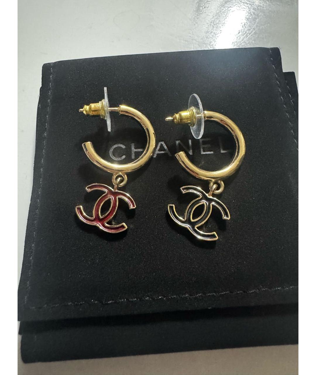 CHANEL Золотые серьги, фото 2