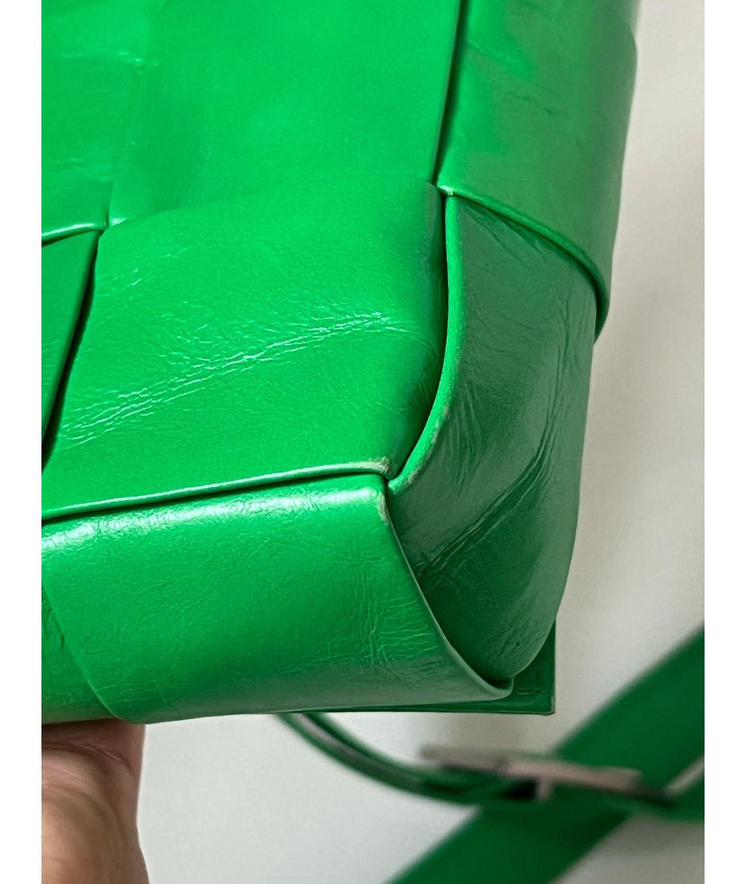 BOTTEGA VENETA Зеленая кожаная сумка через плечо, фото 4
