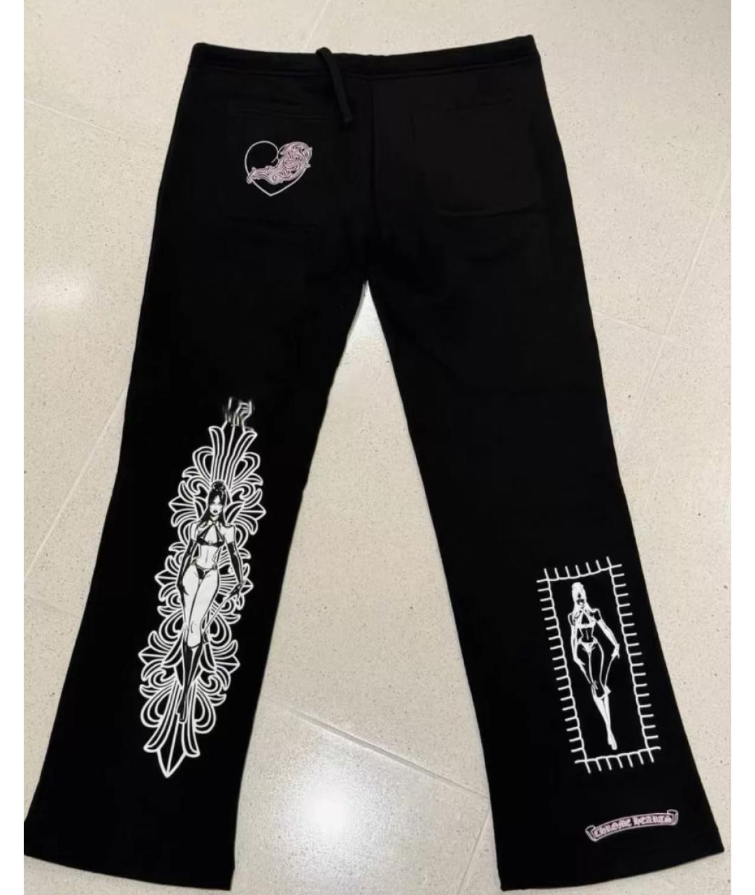 CHROME HEARTS Черные хлопковые спортивные брюки и шорты, фото 2