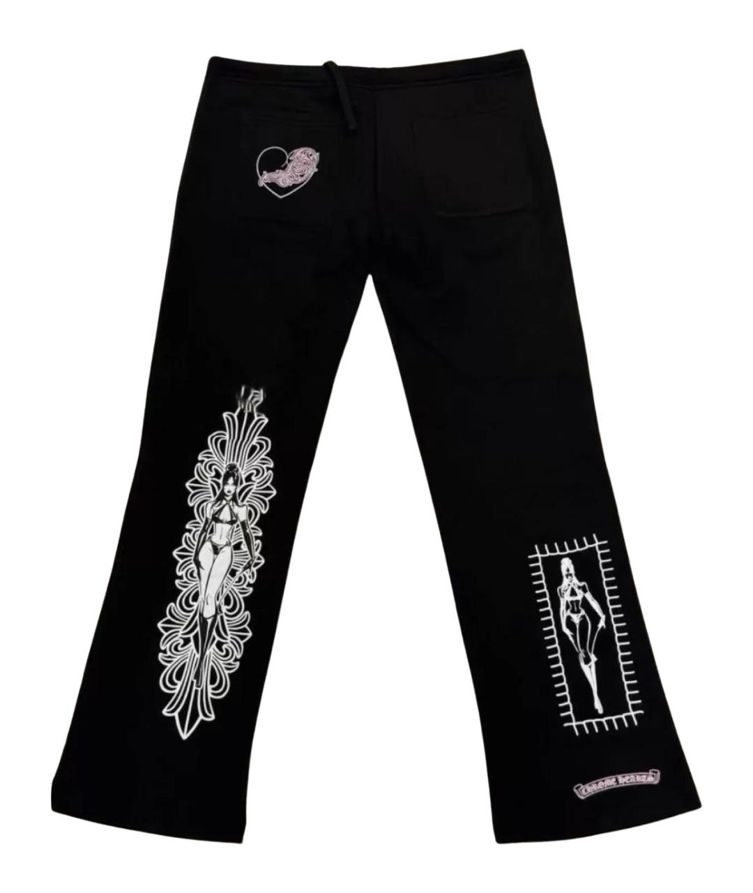 CHROME HEARTS Черные хлопковые спортивные брюки и шорты, фото 1