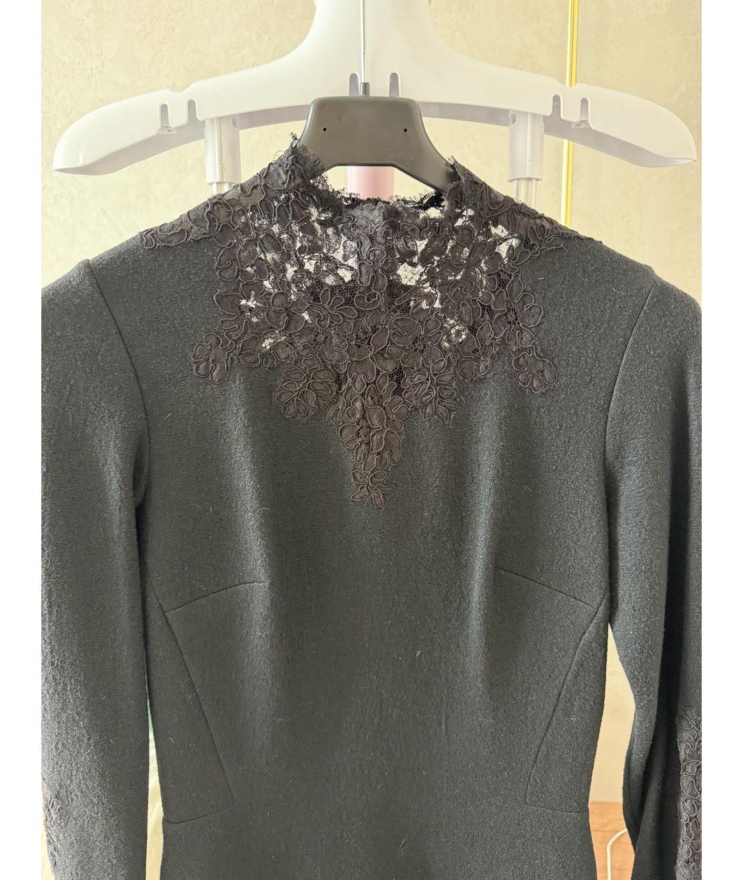 ERMANNO SCERVINO Черное шерстяное вечернее платье, фото 4