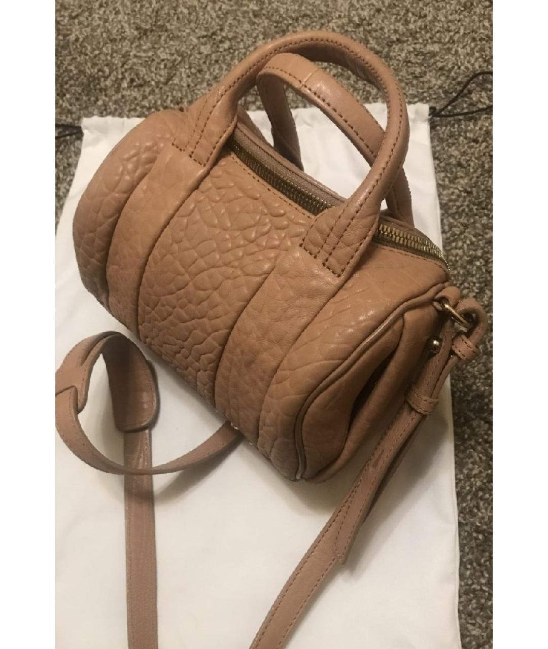 ALEXANDER WANG Бежевая кожаная сумка через плечо, фото 2