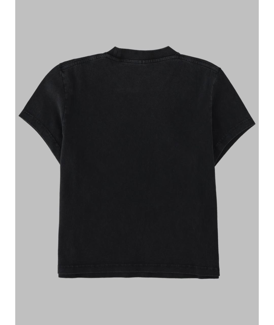 ALEXANDER WANG Черная хлопковая футболка, фото 2