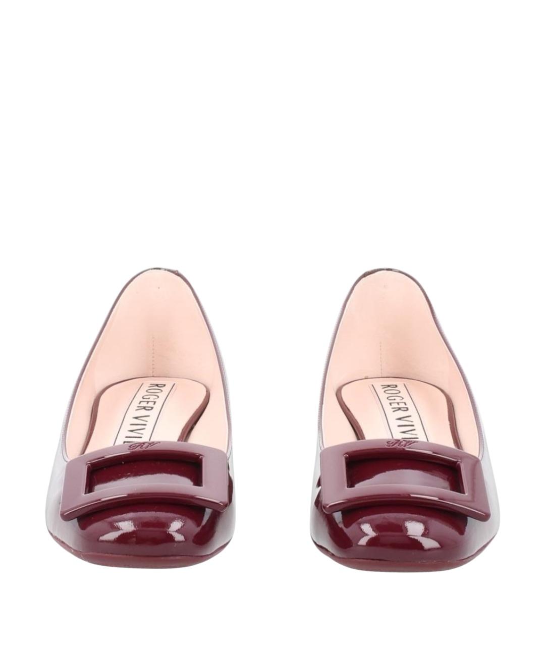 ROGER VIVIER Бордовые туфли из лакированной кожи, фото 1