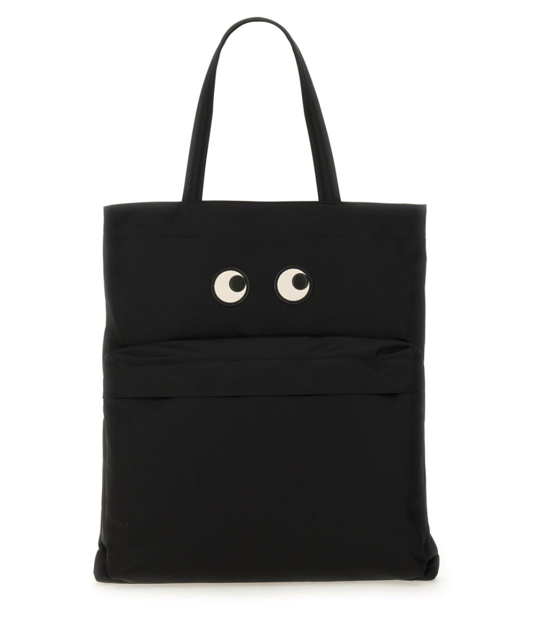ANYA HINDMARCH Черная синтетическая сумка с короткими ручками, фото 1