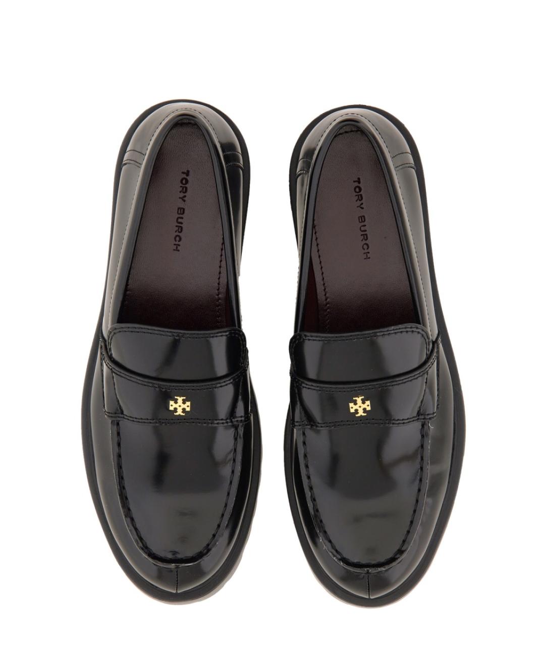 TORY BURCH Черные кожаные лоферы, фото 6