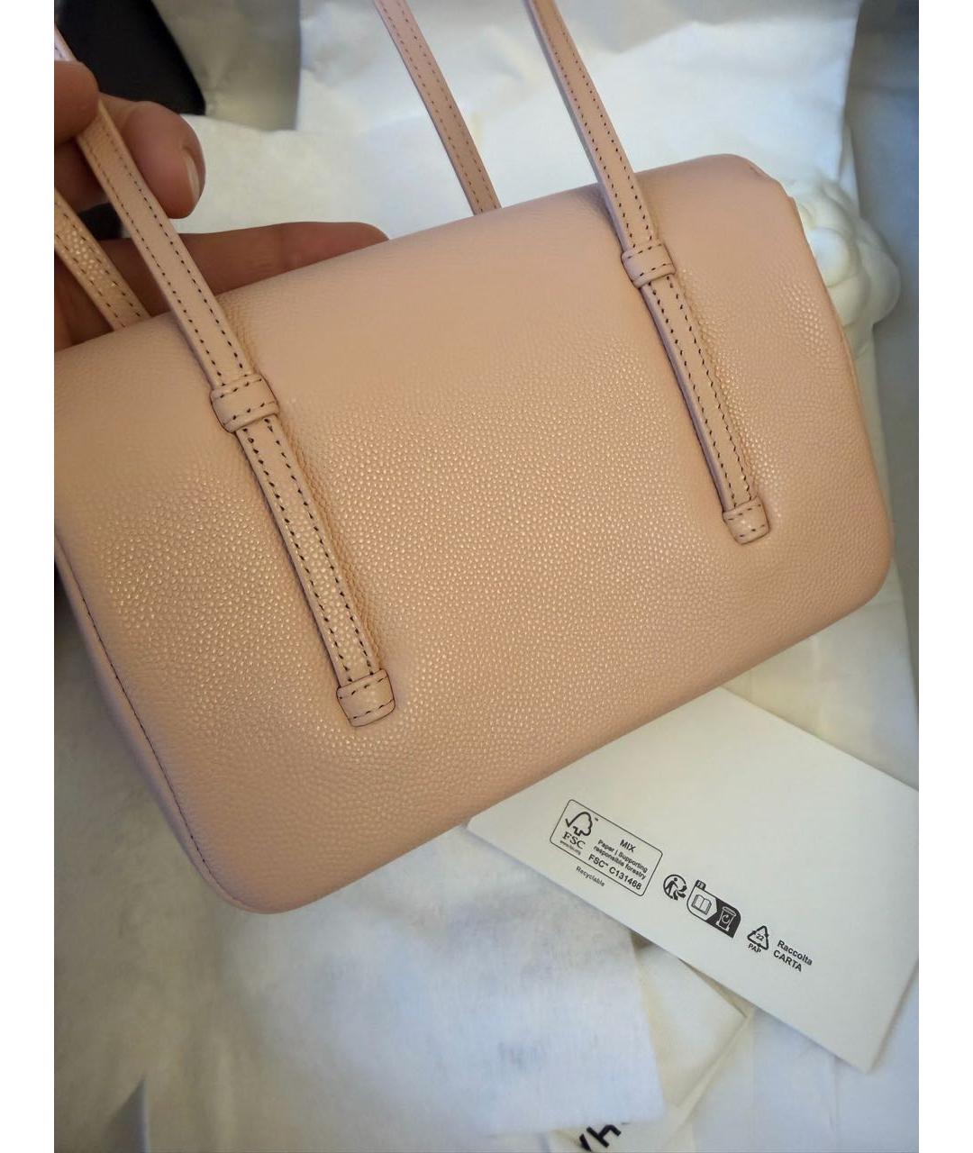 CHANEL Розовая кожаная сумка с короткими ручками, фото 4
