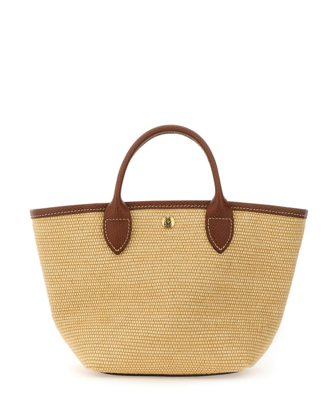 LONGCHAMP Коричневая хлопковая сумка тоут, фото 8