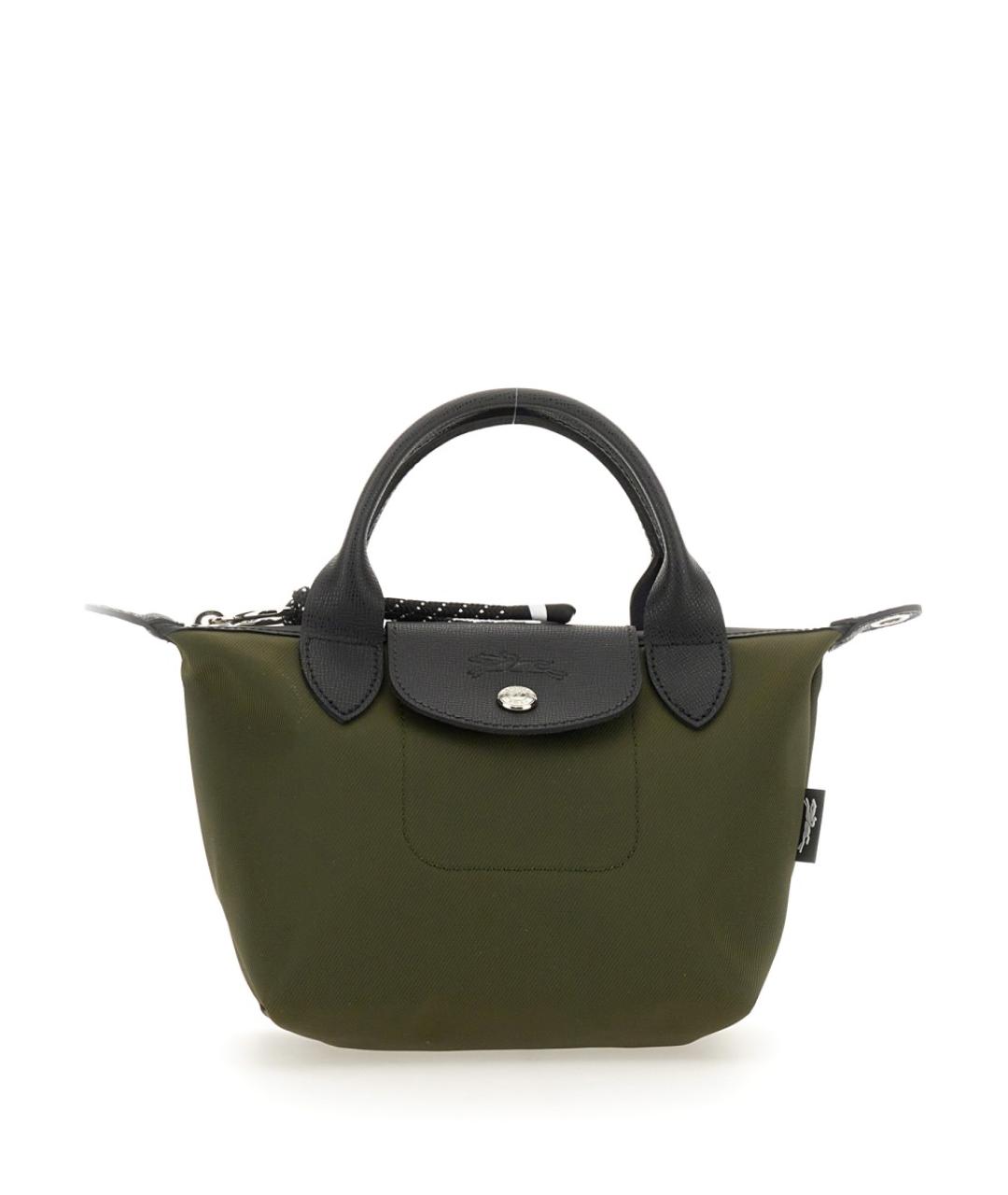 LONGCHAMP Зеленая синтетическая сумка тоут, фото 2