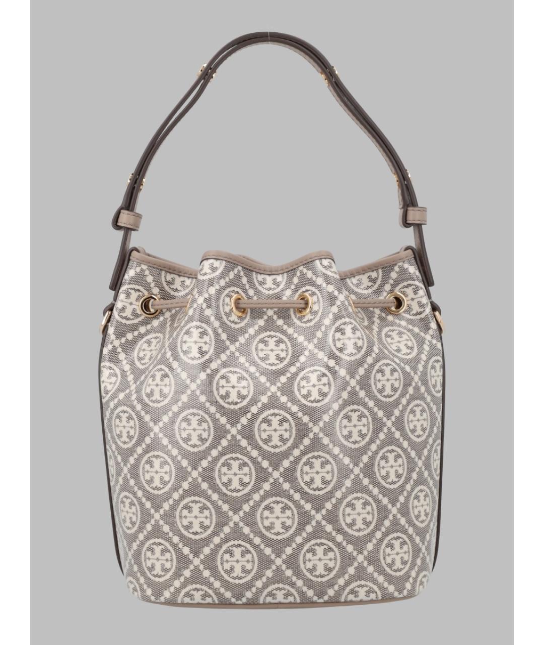 TORY BURCH Бежевая хлопковая сумка через плечо, фото 2