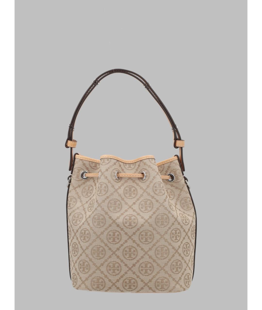 TORY BURCH Бежевая хлопковая сумка через плечо, фото 2