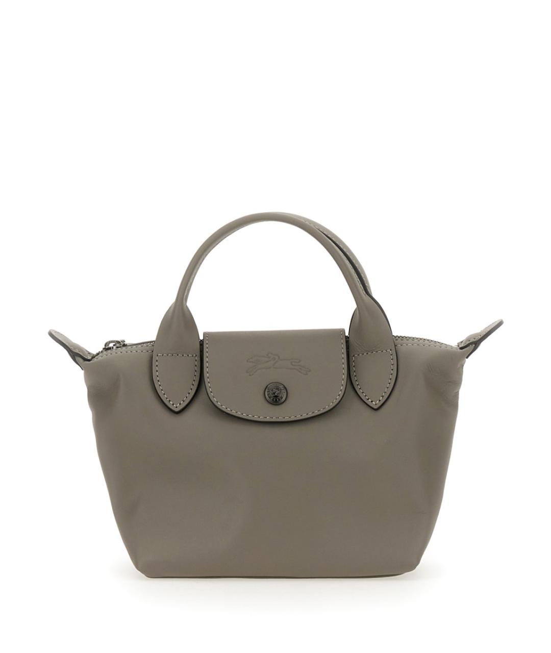 LONGCHAMP Бежевая кожаная сумка тоут, фото 1